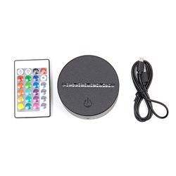 בסיס מנורת לד, USB, שלט