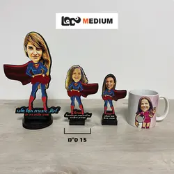 דמויות קריקטורה מעץ, בינוני LOCO MEDIUM